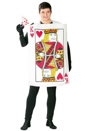 Disfraz de Carta Rey de Corazones Alicia para adulto