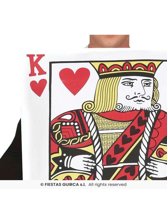 Disfraz de Carta Rey de Corazones Alicia para adulto