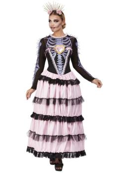 Disfraz de Catrina muerte mexicana Lujo