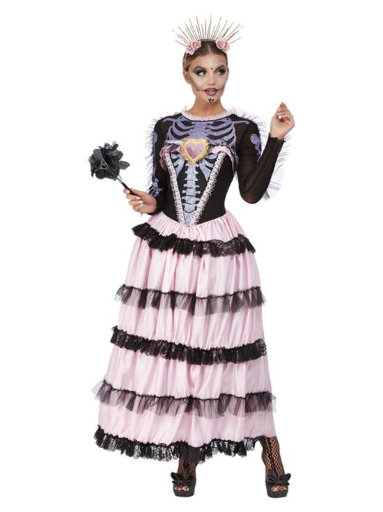 Disfraz de Catrina muerte mexicana Lujo