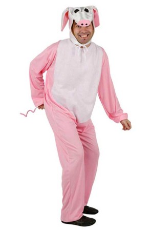 Disfraz de animal Cerdito Rosa adulto
