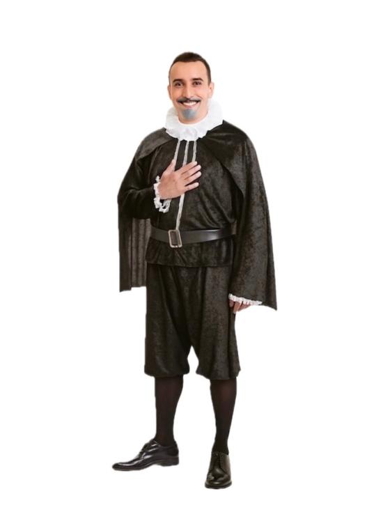 Disfraz de Cervantes talla 52 para Hombre