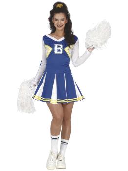 Disfraz de Cheerleader Azul para adulta