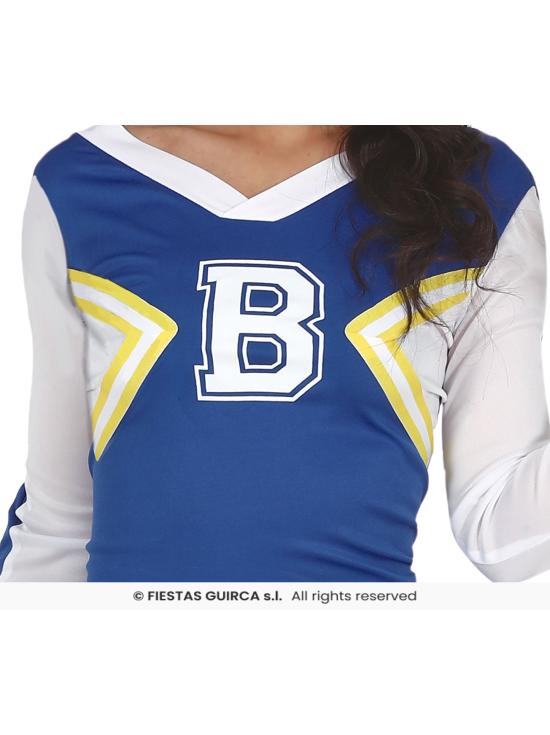 Disfraz de Cheerleader Azul para adulta