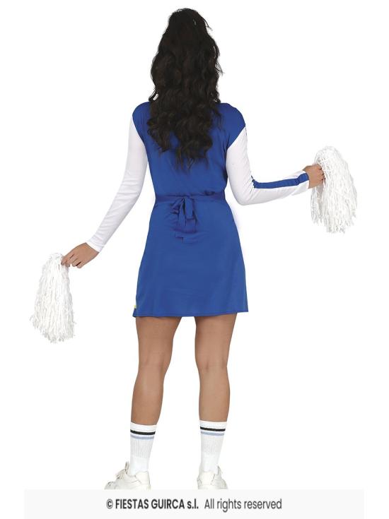 Disfraz de Cheerleader Azul para adulta