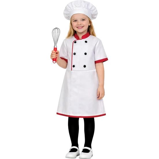 Disfraz de Chef Infantil para Niña