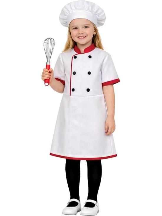 Disfraz de Chef Infantil para Niña