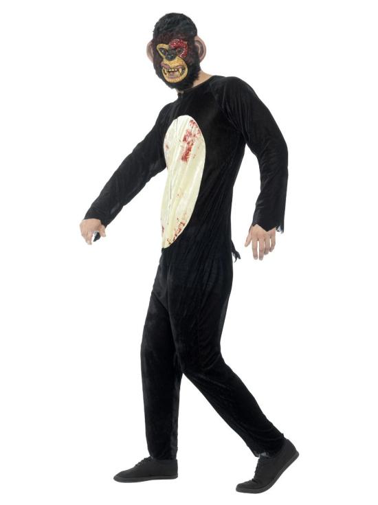 Disfraz de chimpancé zombi deluxe adulto