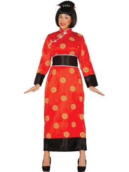Disfraz de China Mandarina Roja para mujer