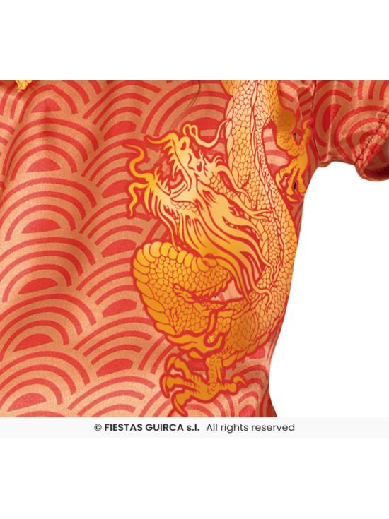 Disfraz de China para Niña Rojo con Dragón – Casaca y Pantalón