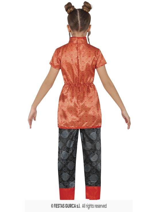 Disfraz de China para Niña Rojo con Dragón – Casaca y Pantalón
