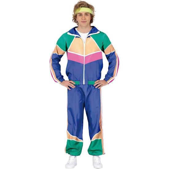 Disfraz de chándal de Gimnasta de los años 80 para Hombre Adulto ** Disfraz de chándal de Gimnasta de los años 80 para Hombre Adulto **
