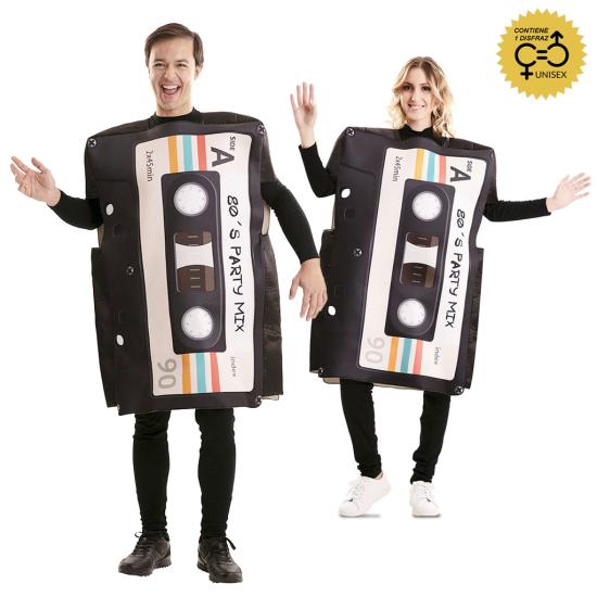 Disfraz de Casete Retro Años 80 para Adulto – Disfraz Humorístico y Original de Fiesta
