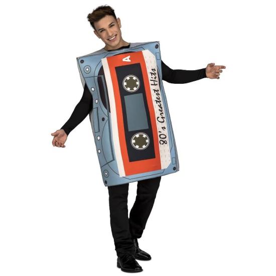 Disfraz de Cinta Cassette años 80 para adulto Retro Disfraz de Cinta Cassette años 80 para adulto Retro