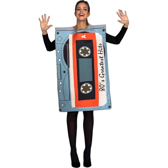 Disfraz de Cinta Cassette años 80 para adulto Retro Disfraz de Cinta Cassette años 80 para adulto Retro