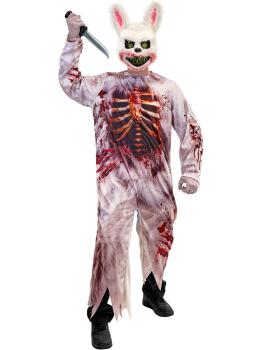 Disfraz de Conejo Zombie de Terror para Adulto – Animal Sangriento Halloween