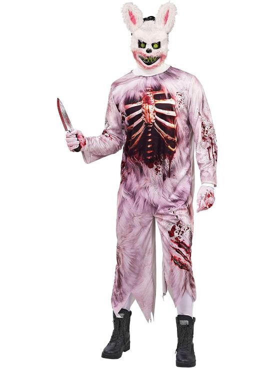 Disfraz de Conejo Zombie de Terror para Adulto – Animal Sangriento Halloween