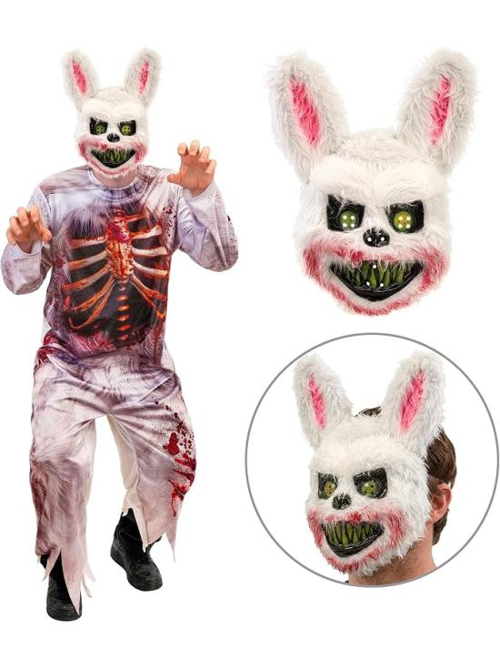 Disfraz de Conejo Zombie de Terror para Adulto – Animal Sangriento Halloween