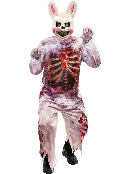 Disfraz de Conejo Zombie de Terror para Adulto – Animal Sangriento Halloween