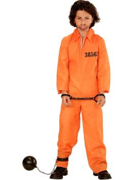 Disfraz de Convicto Infantil – Mono Naranja de Preso para Niños