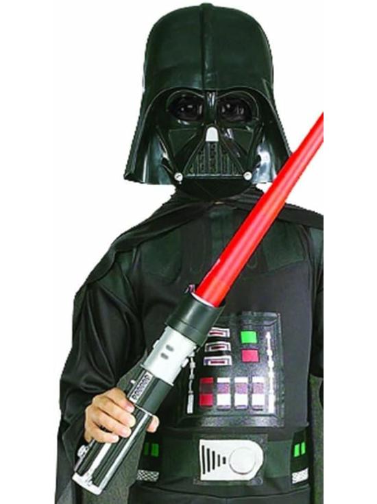 Disfraz de Darth Vader para niño, caja con disfraz, máscara y espada