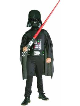 Disfraz de Darth Vader para niño, caja con disfraz, máscara y espada
