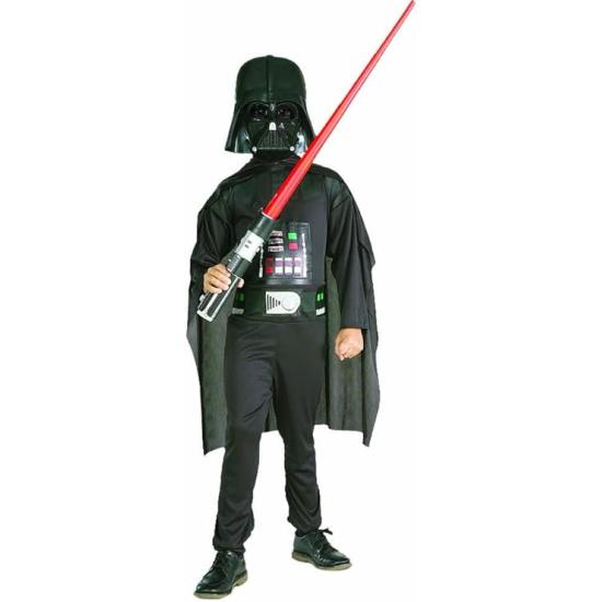 Disfraz de Darth Vader para niño, caja con disfraz, máscara y espada Disfraz de Darth Vader para niño, caja con disfraz, máscara y espada