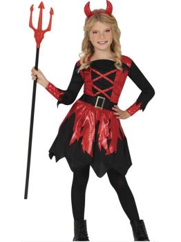 Disfraz de Diabla del infierno para Niña
