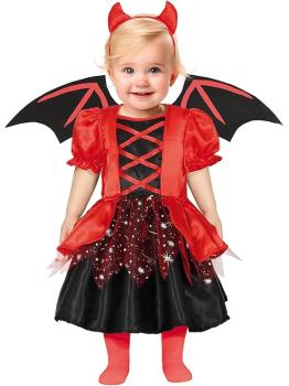 Disfraz de diabla roja para bebé