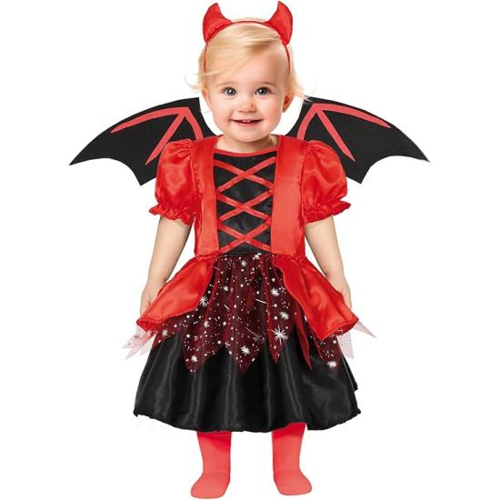 Disfraz de diabla roja para bebé Disfraz de diabla roja para bebé