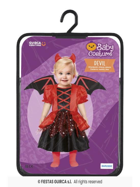 Disfraz de diabla roja para bebé