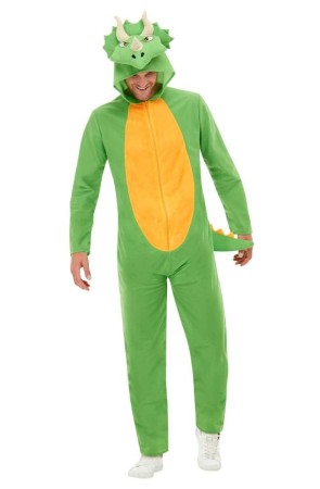 Disfraz de Dinosaurio Verde talla adulto
