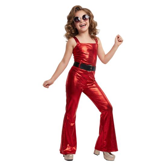 Disfraz de disco show-girl para niña infantil años 70