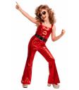 Disfraz de disco show-girl para niña infantil años 70