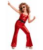 Disfraz de disco show-girl para niña infantil años 70