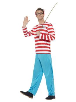 Disfraz de ¿Dónde está Wally? Lujo para adulto