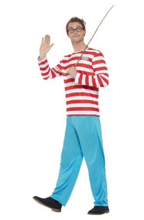 Disfraz de ¿Dónde está Wally? Lujo para adulto