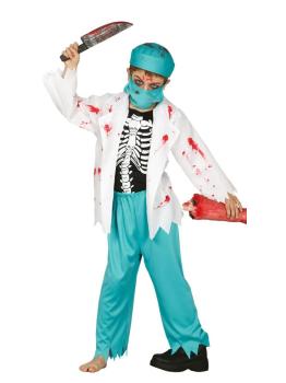 Disfraz de doctor zombie para niño
