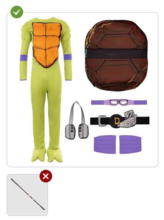 Disfraz de Donatello para hombre - Las Tortugas Ninja