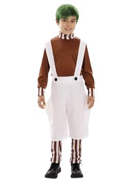 Disfraz de Duendecillo Dulce Oompa Loompa Willy Wonka para niños
