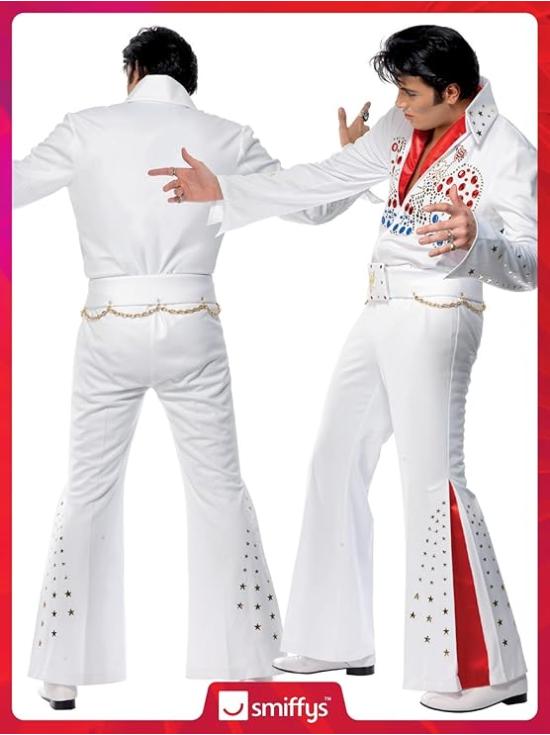 Disfraz de el Rey del Rock Elvis Deluxe para hombre