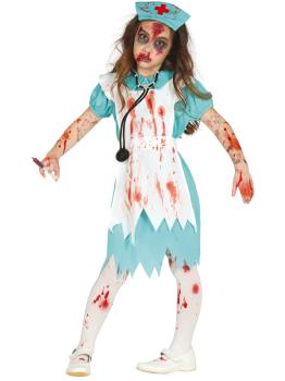 Disfraz de Enfermera Zombie niña