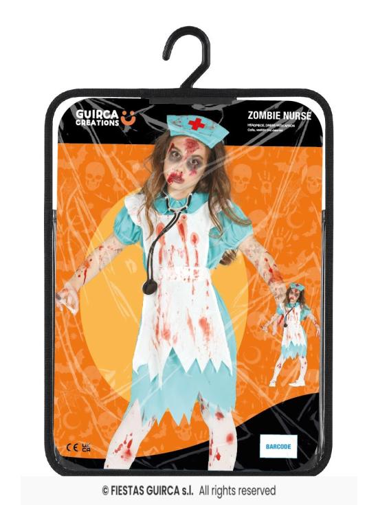 Disfraz de Enfermera Zombie niña