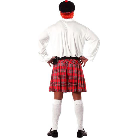 Disfraz Escocés Adulto Completo con Kilt y Gorro