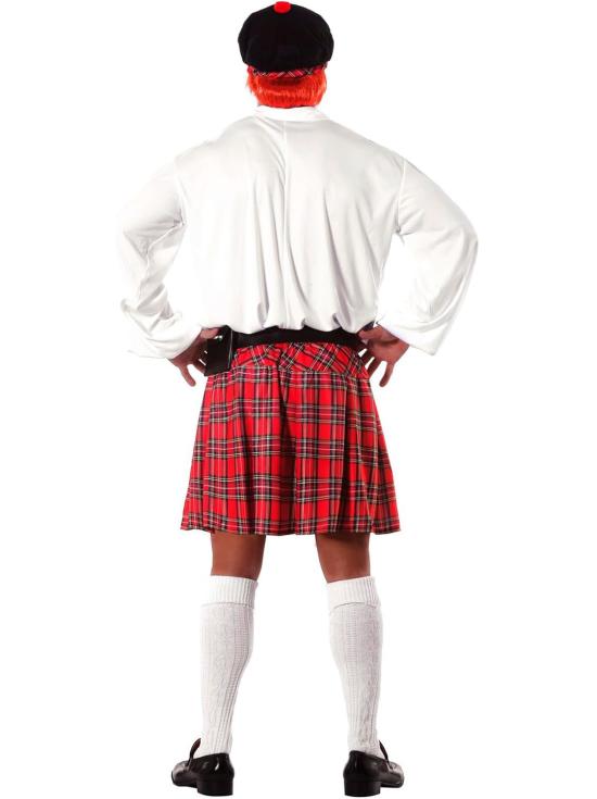 Disfraz Escocés Adulto Completo con Kilt y Gorro