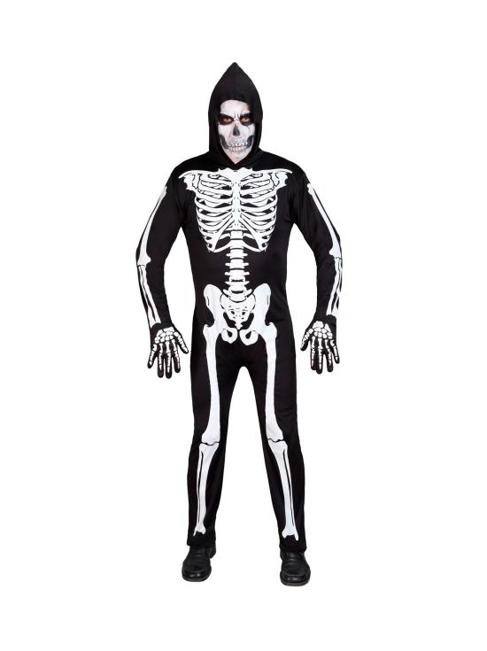 Disfraz de Esqueleto con Capucha para Adulto – Clásico de Halloween