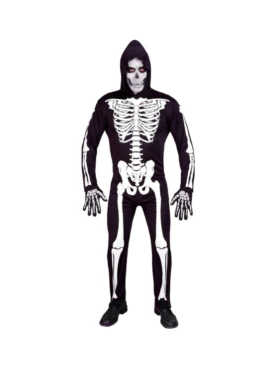 Disfraz de Esqueleto con Capucha para Adulto – Clásico de Halloween