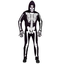 Disfraz de Esqueleto con Capucha para Adulto – Clásico de Halloween