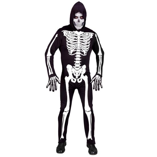 Disfraz de Esqueleto con Capucha para Adulto – Clásico de Halloween Disfraz de Esqueleto con Capucha para Adulto – Clásico de Halloween