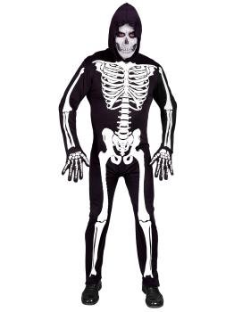 Disfraz de Esqueleto con Capucha para Adulto – Clásico de Halloween